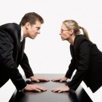 Business confrontation. image