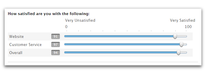 QuestionPro Slider Question Type