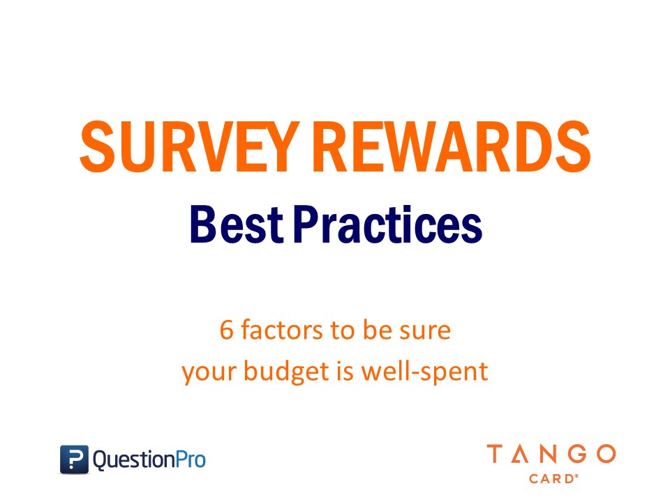 Survey Rewards Best Practices