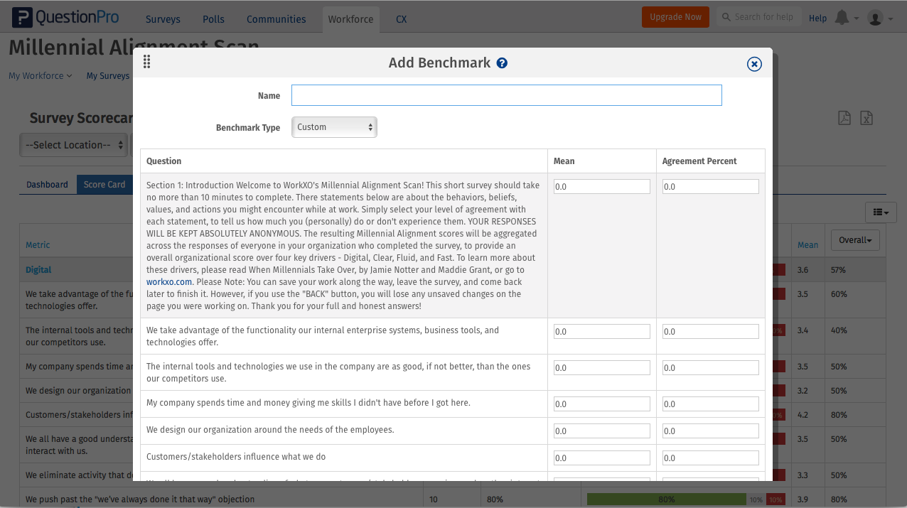 Data Benchmarking Employee Surveys