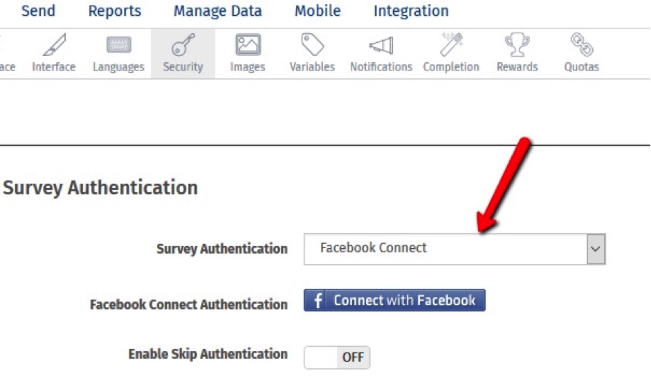 Step one in the Facebook Authentication Process