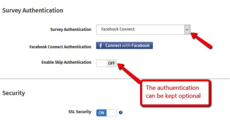 Step two in the Facebook Authentication process