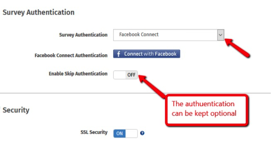 Step two in the Facebook Authentication process