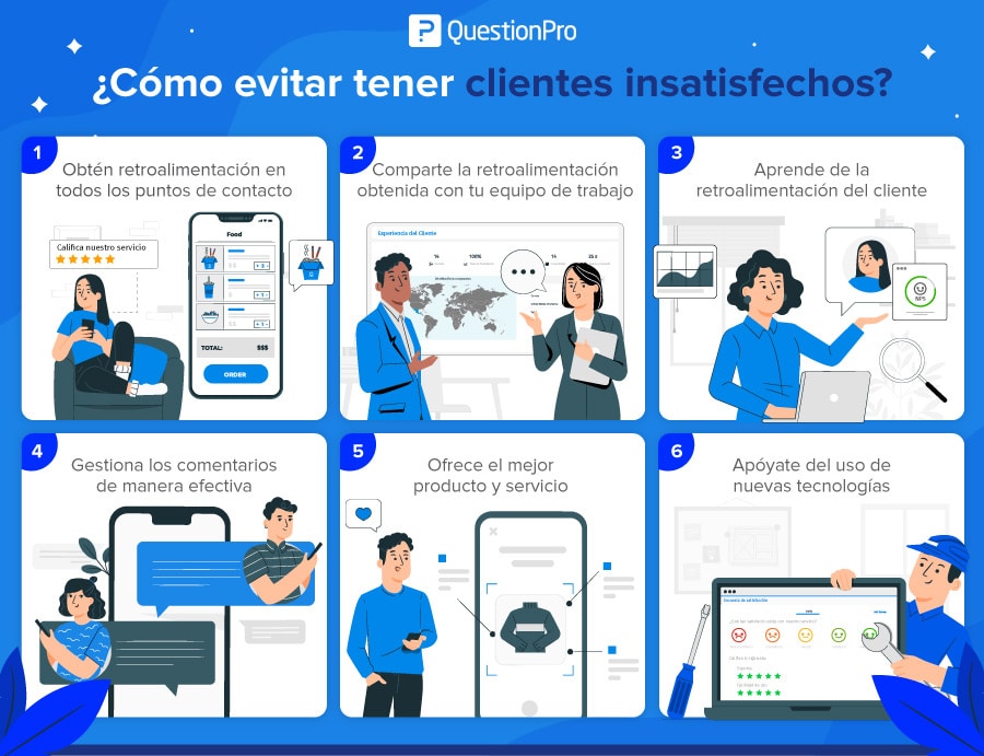 consejos para evitar clientes insatisfechos