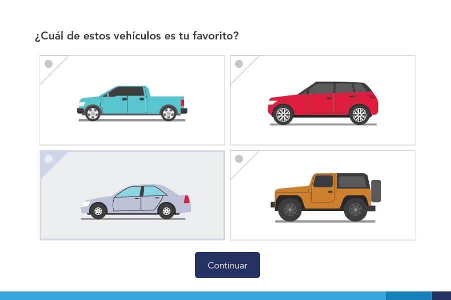 pregunta interactiva de selector de imágenes