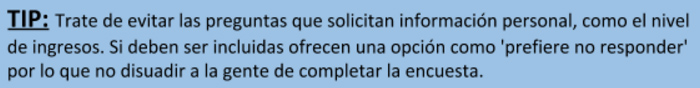 recomendaciones para una encuesta online