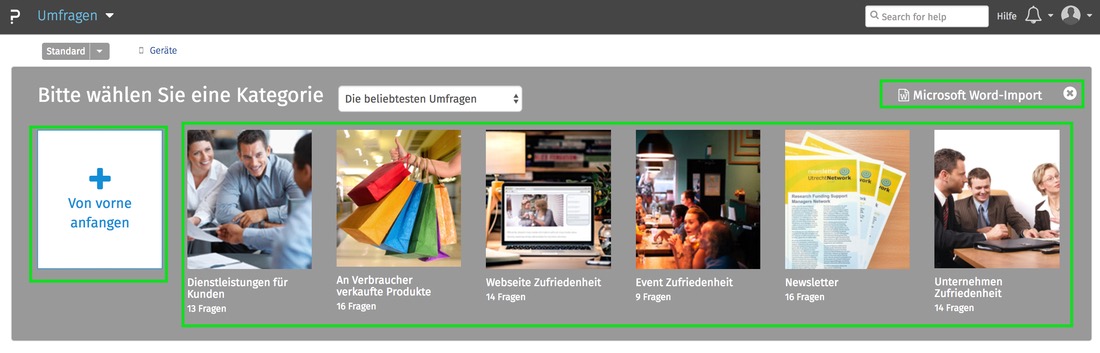 online umfrage erstellen vorlagen