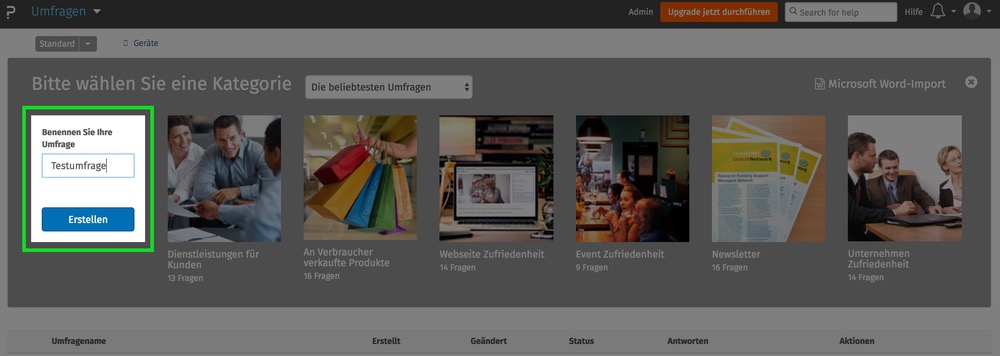 online umfrage erstellen