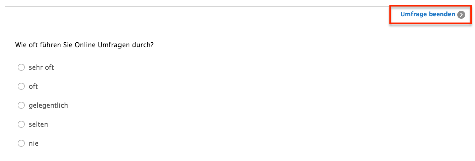Umfrage vorzeitig beenden