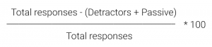 Net Promoter Score formula for Promoters