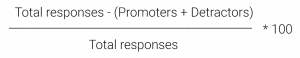 Net Promoter Score formula for Passive