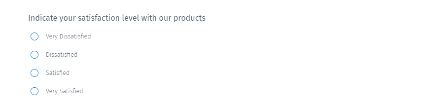 4-point likert scale satisfaction