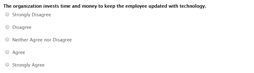 5 point likert scale for agreement