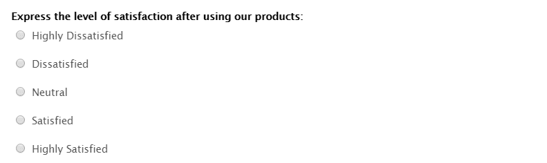 5 point likert scale for satisfaction