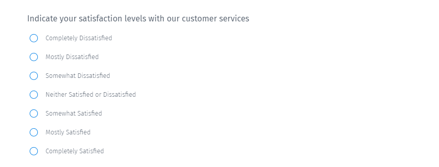 7-point likert scale for agreement