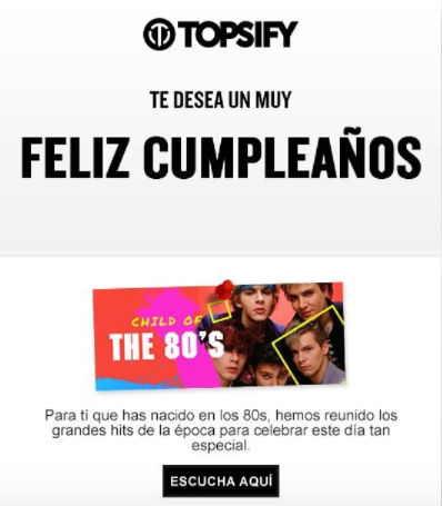 ejemplo de Newsletter de cumpleaños