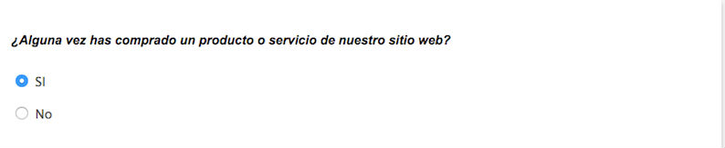 ejemplo de pregunta dicotómica