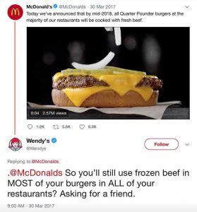 Wendy's social media