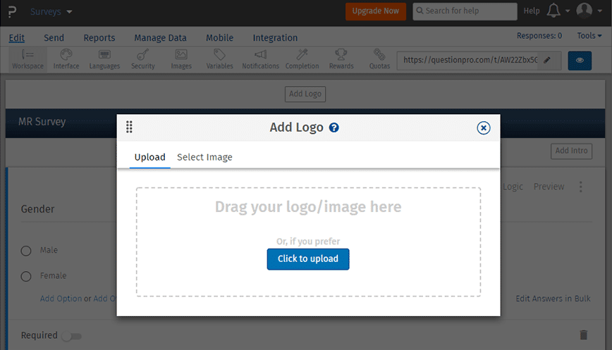 Add Logo Popup