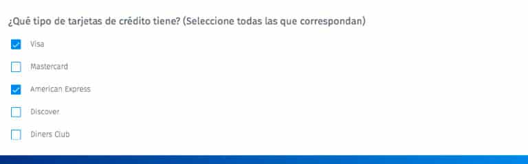 pregunta con casilla de verificación