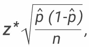 Margin of Error formula
