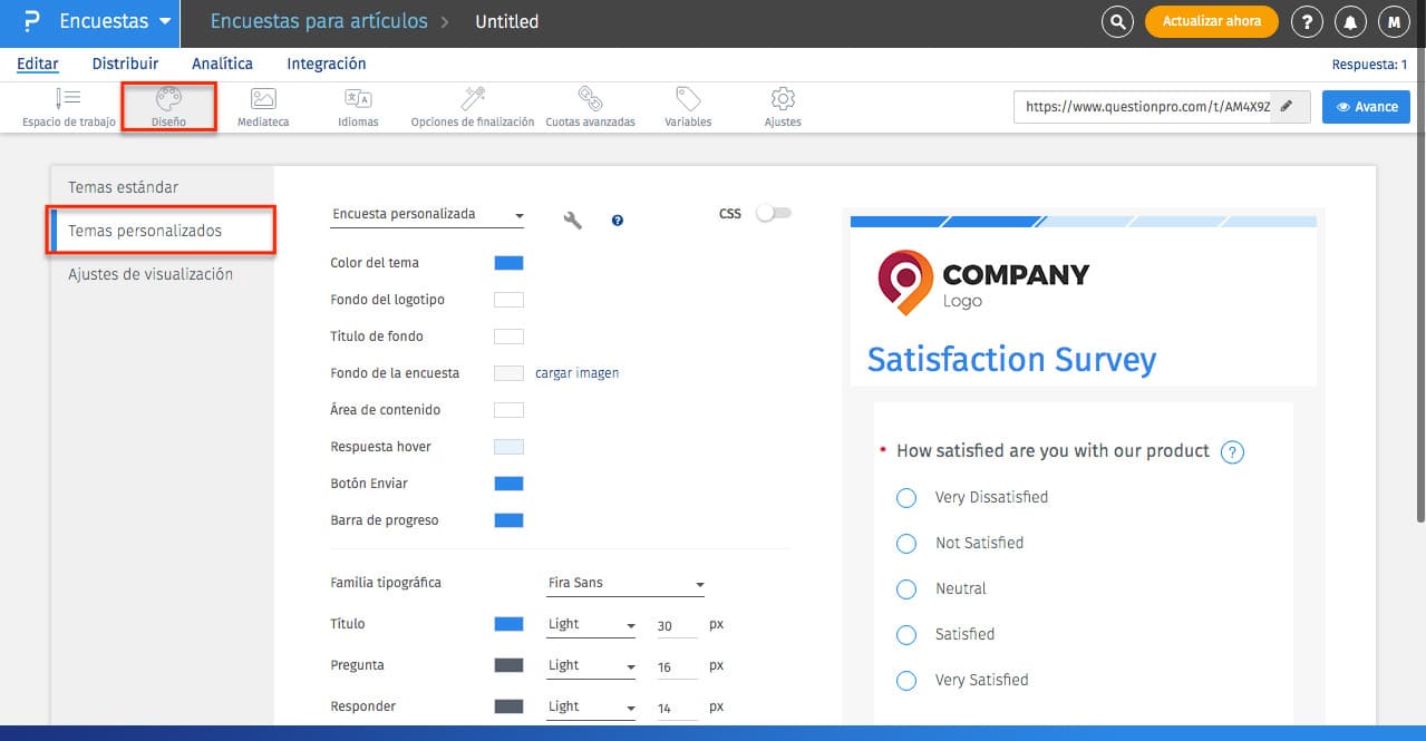 como personalizar encuestas 