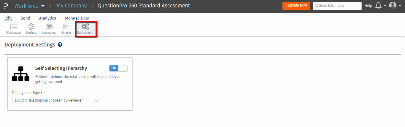 self-select hierarchy -Deployment 