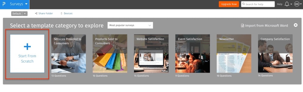Create Survey From Scratch QuestionPro