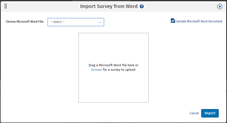 Create an online survey using Word document
