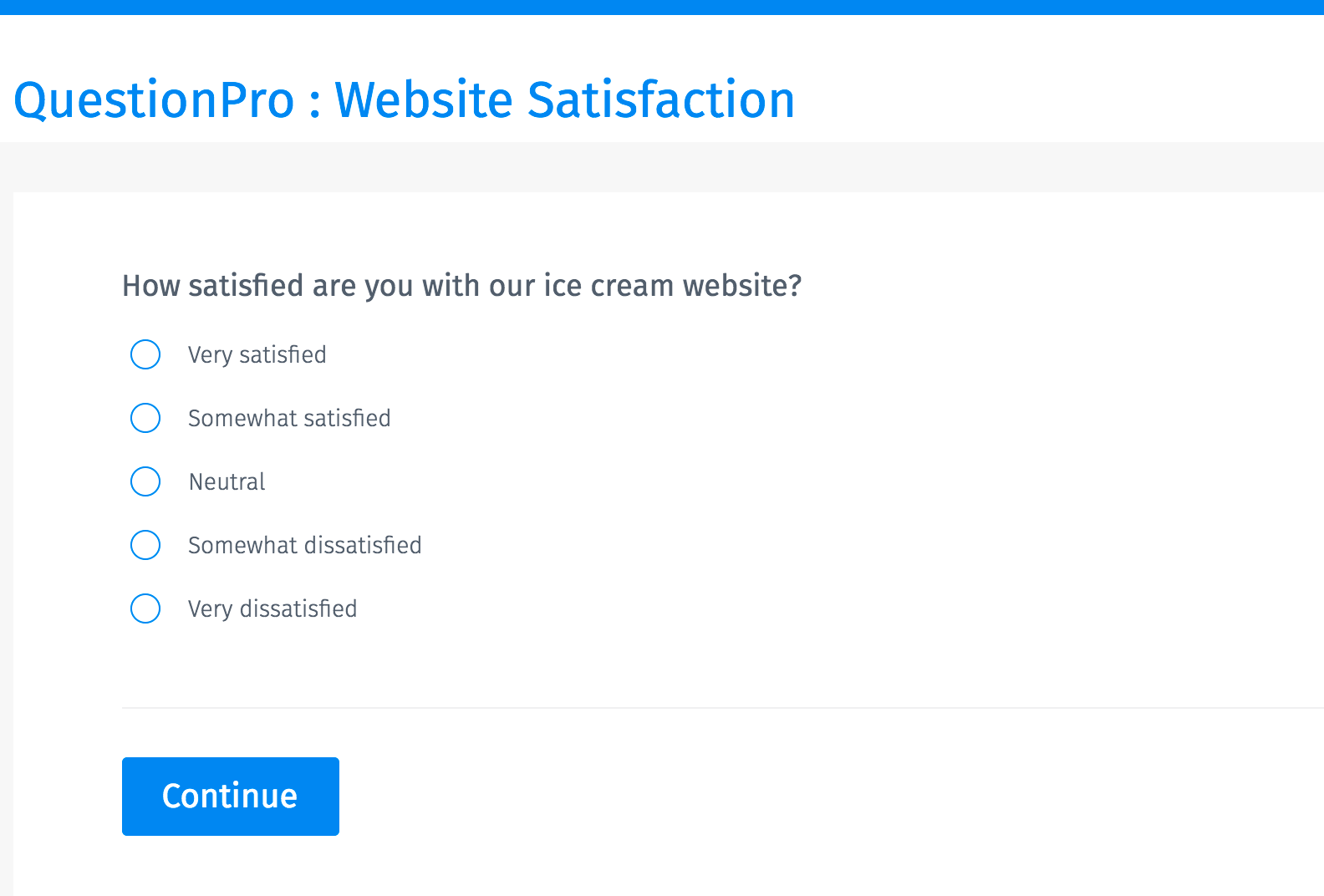 New Survey Experience