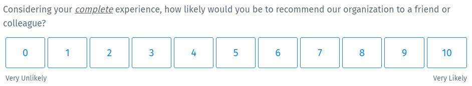 employee net promoter score question