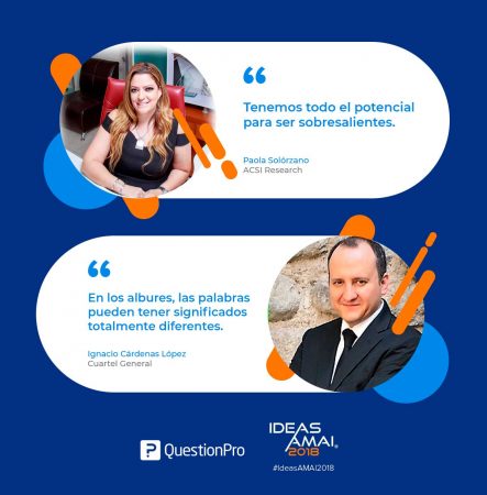 Paola Solórzano e Ignacio Cárdenas López en Ideas AMAI 2018