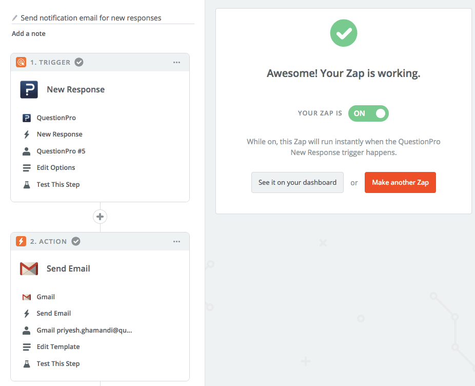 Setting up Zapier Integration with QuestionPro