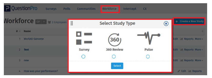 tipos de estudios para empleados