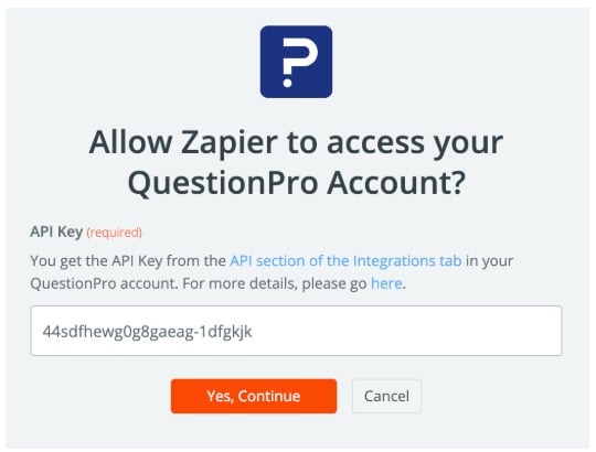 integración Zapier-QuestionPro