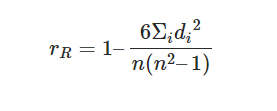 Coefficient de corrélation de rang de Spearman