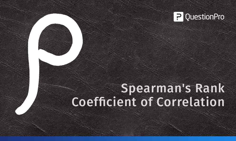 The Spearman correlation coefficient is for ranking correlation between two ranked variables or a ranked variable and a measurement variable.