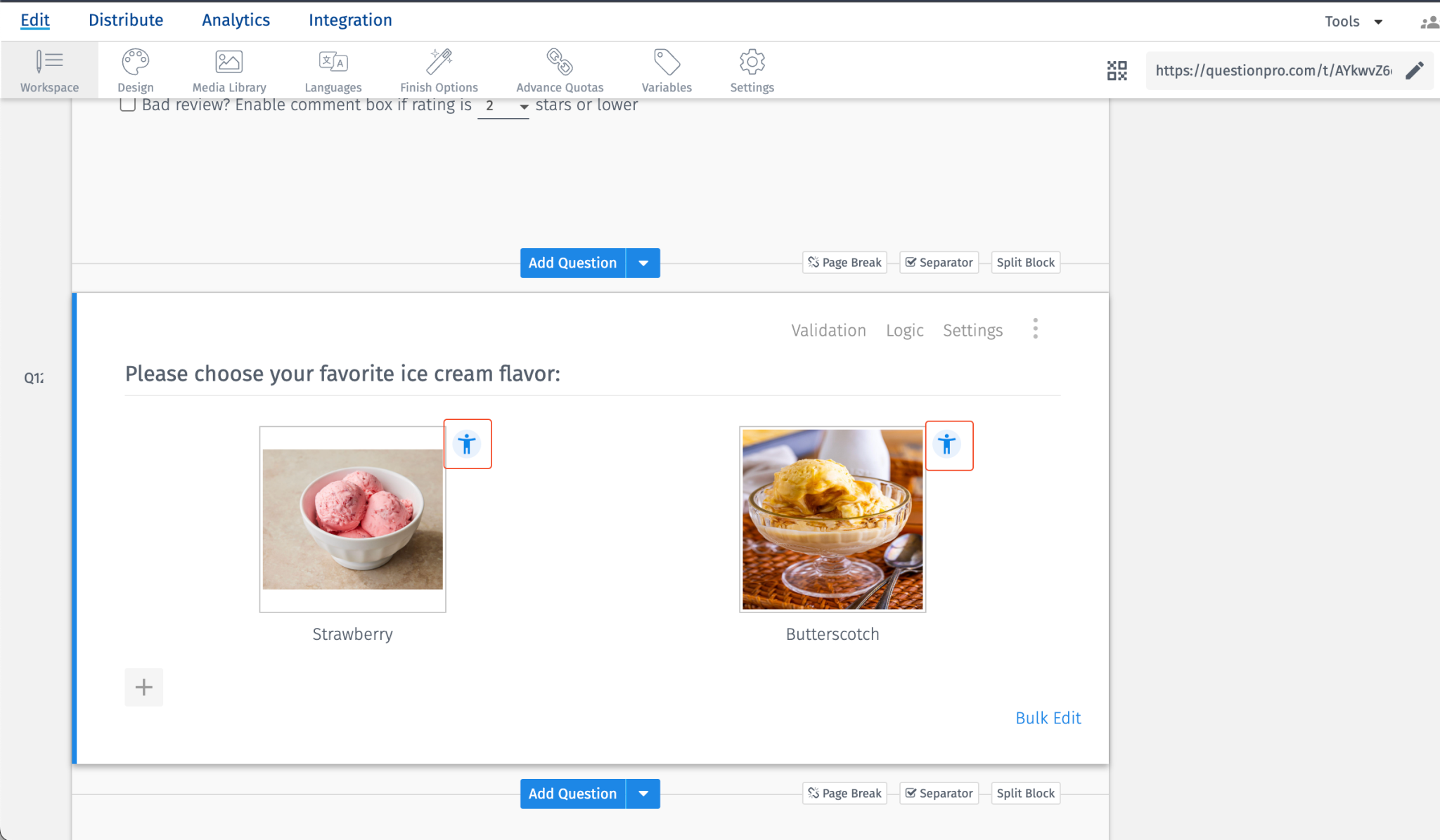 Icon next to image to describe alternative text