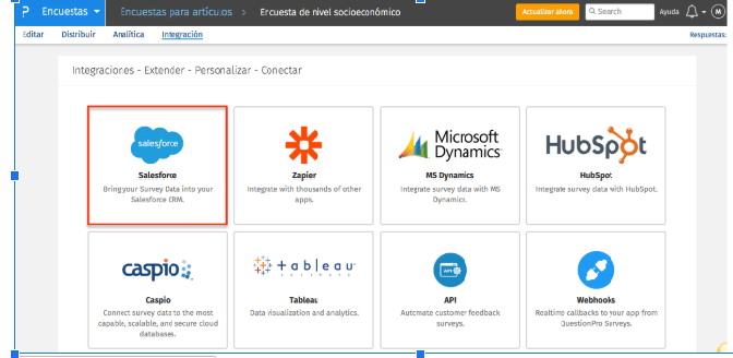 Integração da QuestionPro e Salesforce