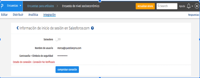 Integração da QuestionPro e Salesforce