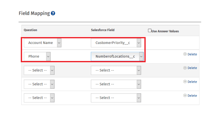 Integração da QuestionPro e Salesforce