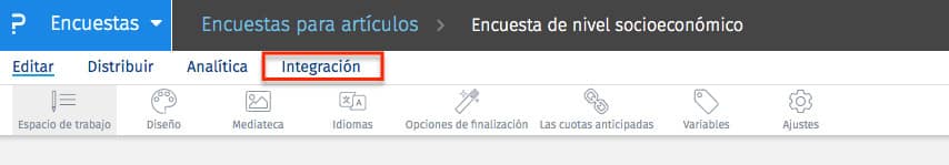 pasos para la integración QuestionPro y Caspio