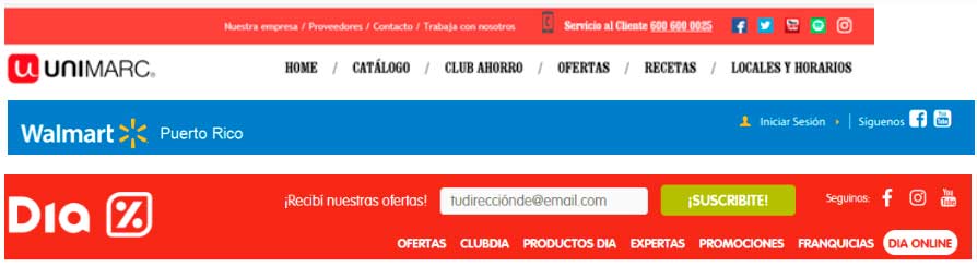 iconografía de sitio online