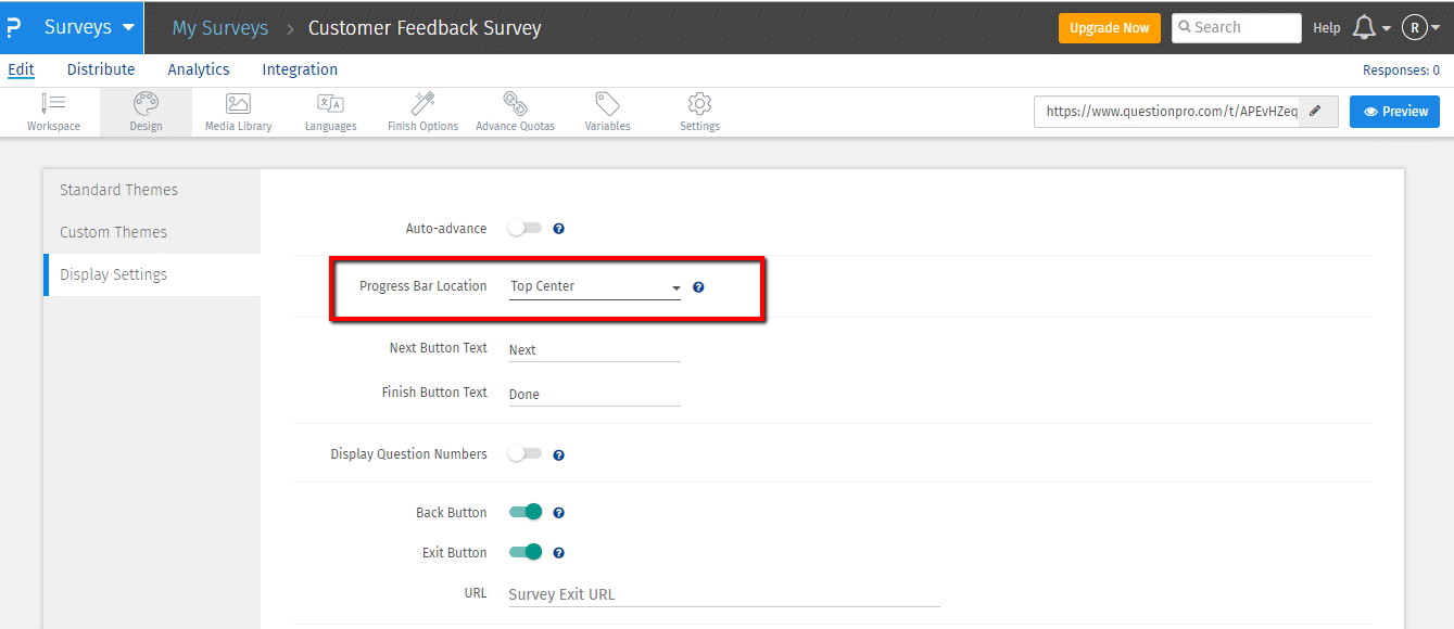 survey progress bar