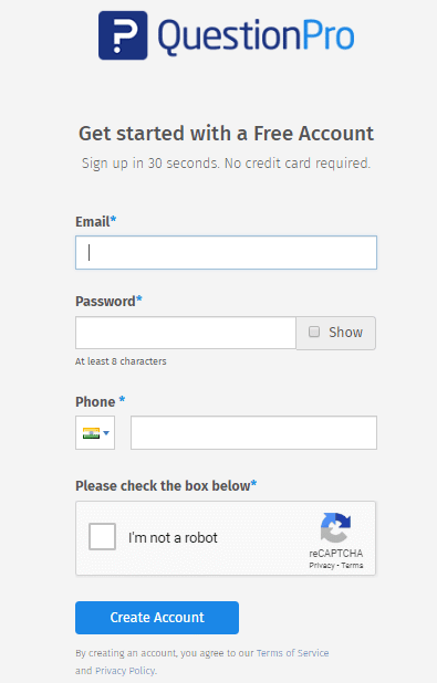 signup questionpro