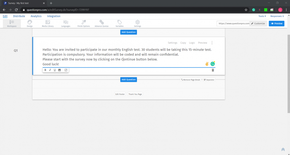 Easy test maker: Create online tests for free | QuestionPro