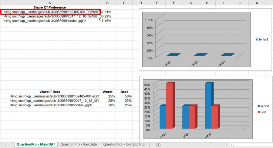 MaxDiff informe excel