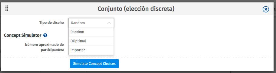 tipos de diseño pregunta conjoint