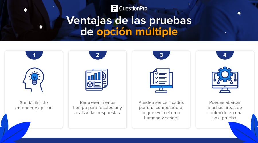 Ventajas de las pruebas de opción múltiple