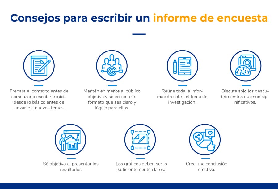 Consejos para escribir un informe de encuesta 